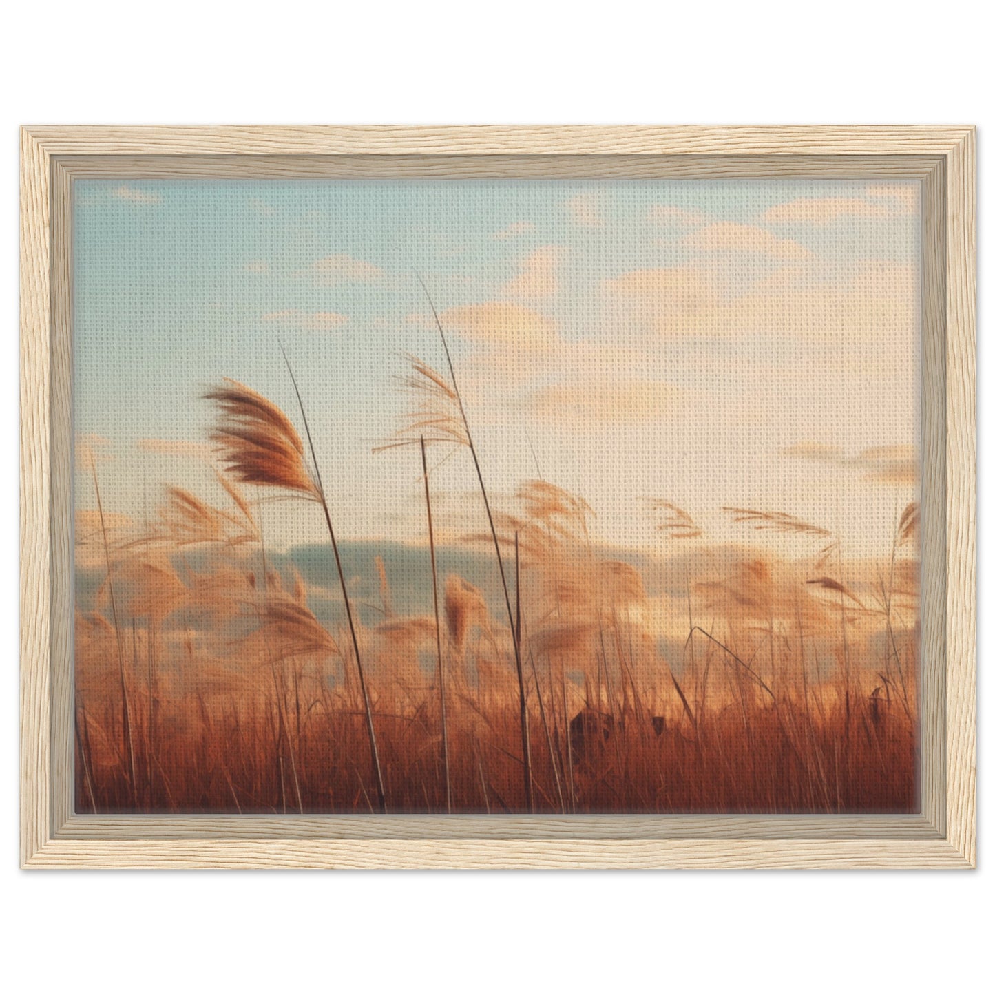 Flüstern des Feldes | Gerahmte Leinwand Holzrahmen 30x40 cm - Pixara