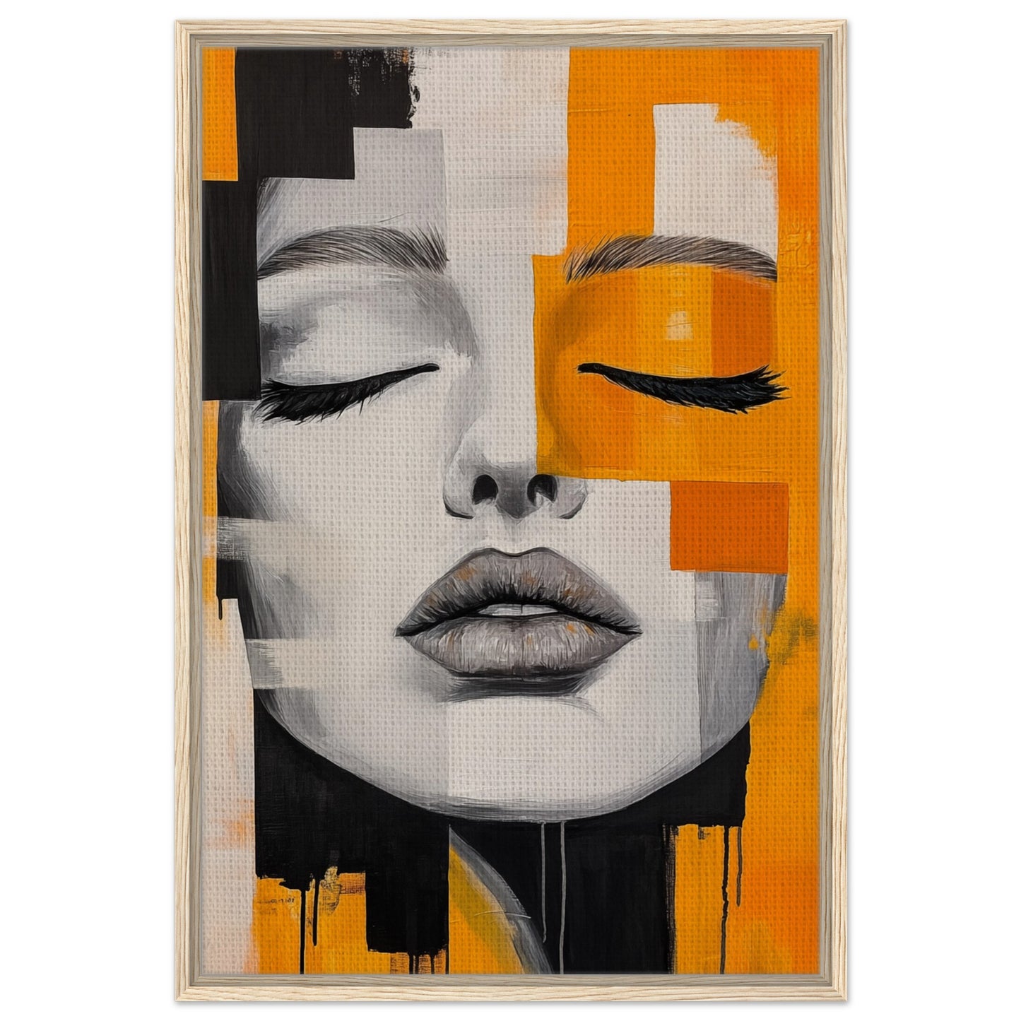 Zerbrochene Harmonie | Gerahmte Leinwand Holzrahmen 60x90 cm - Pixara