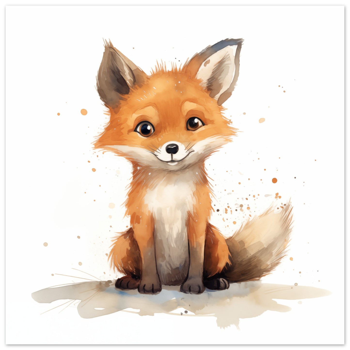 "Felix" der freche Fuchs Poster 30x30 cm - Pixara