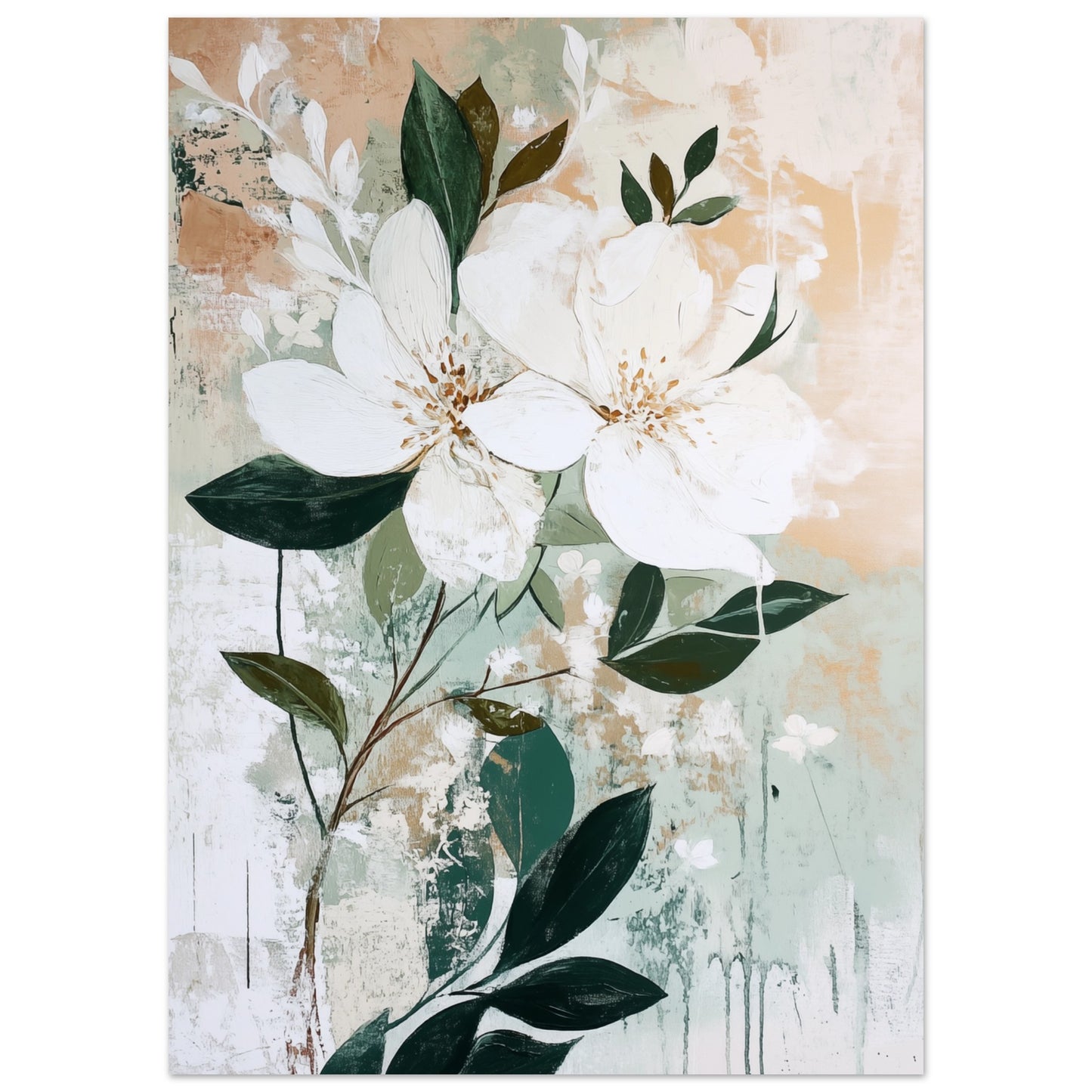 Frühlingszauber - Abstrakte Blumenpracht 50x70 cm - Pixara