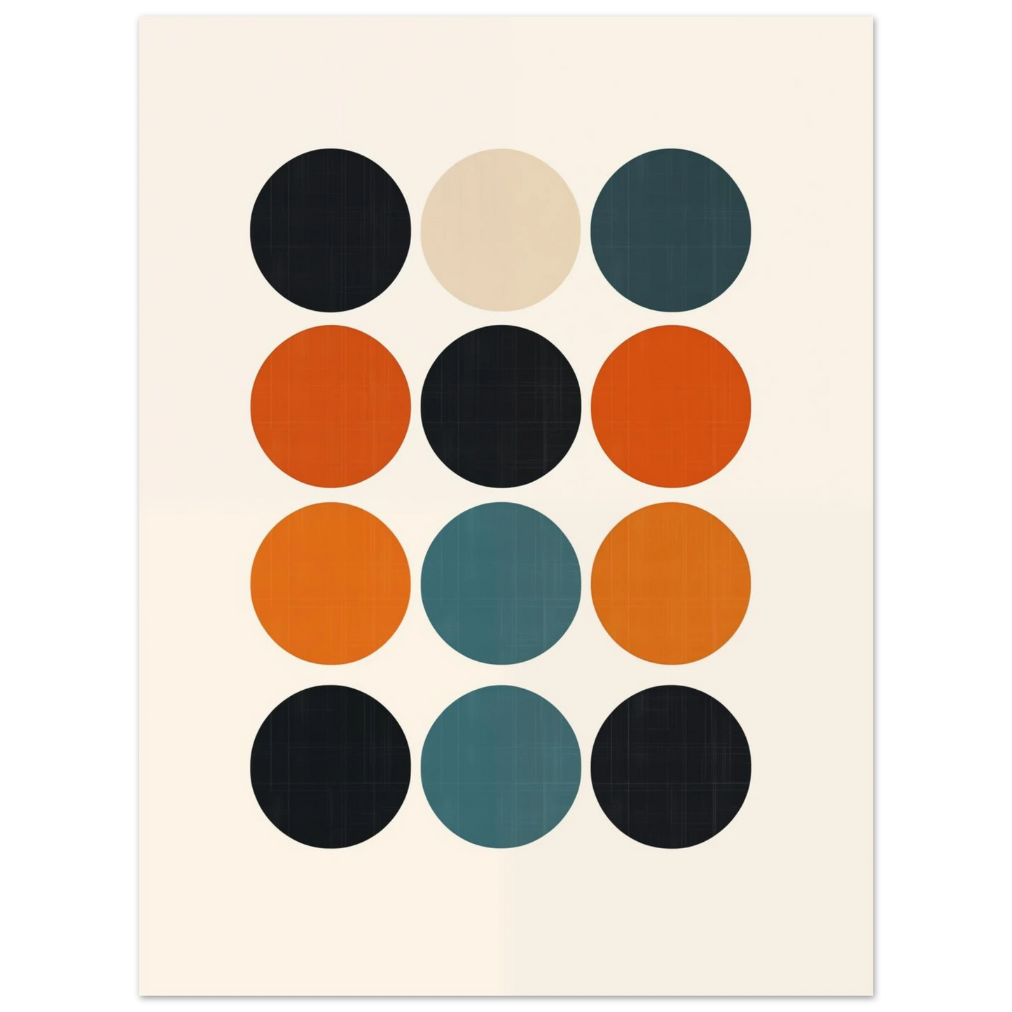 Retro Farbpalette mit Kreisen Poster 30x40 cm - Pixara