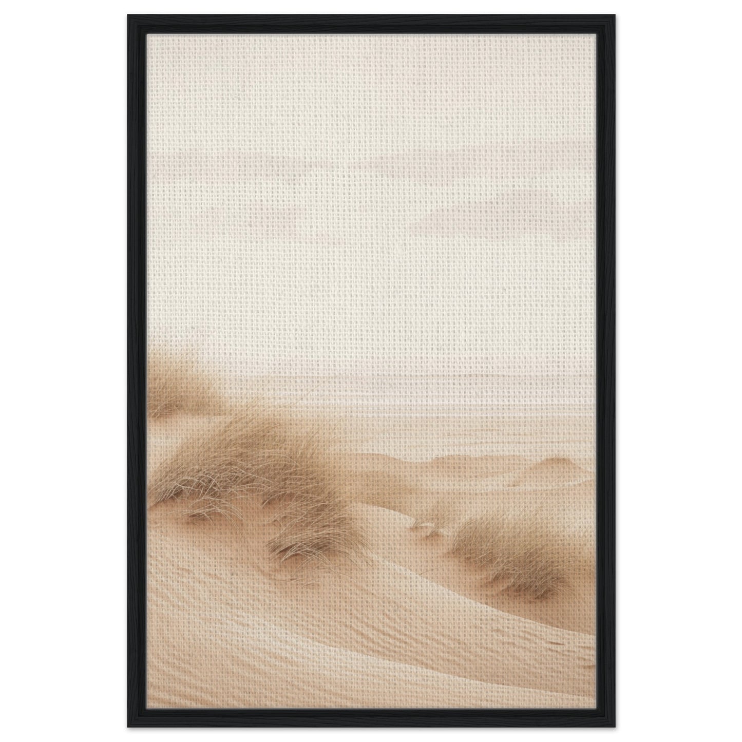 Sanfte Dünenlandschaft | Gerahmte Leinwand Schwarzer Rahmen 60x90 cm - Pixara