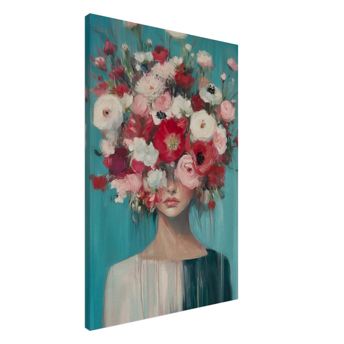Florale Fantasie Leinwand 60x90 cm - Pixara