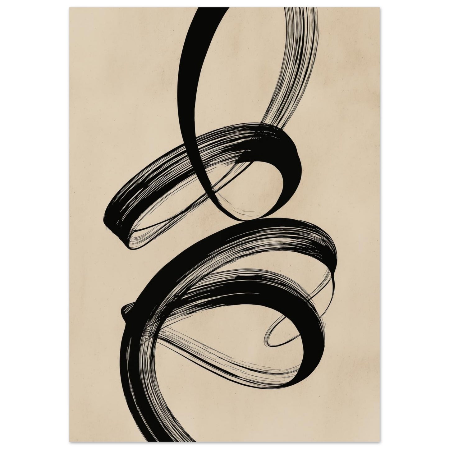 Sanfte Linien auf Beige 50x70 cm - Pixara