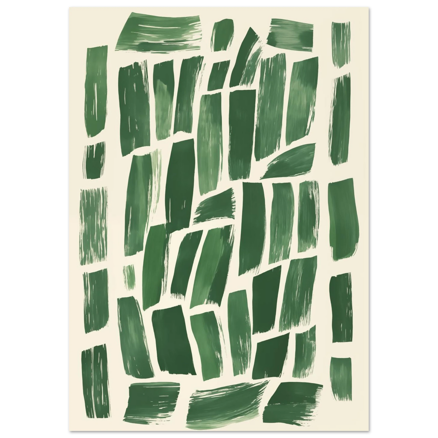 Abstrakte Grüntöne – Modernes Wandbild Poster 21x29.7 cm - Pixara