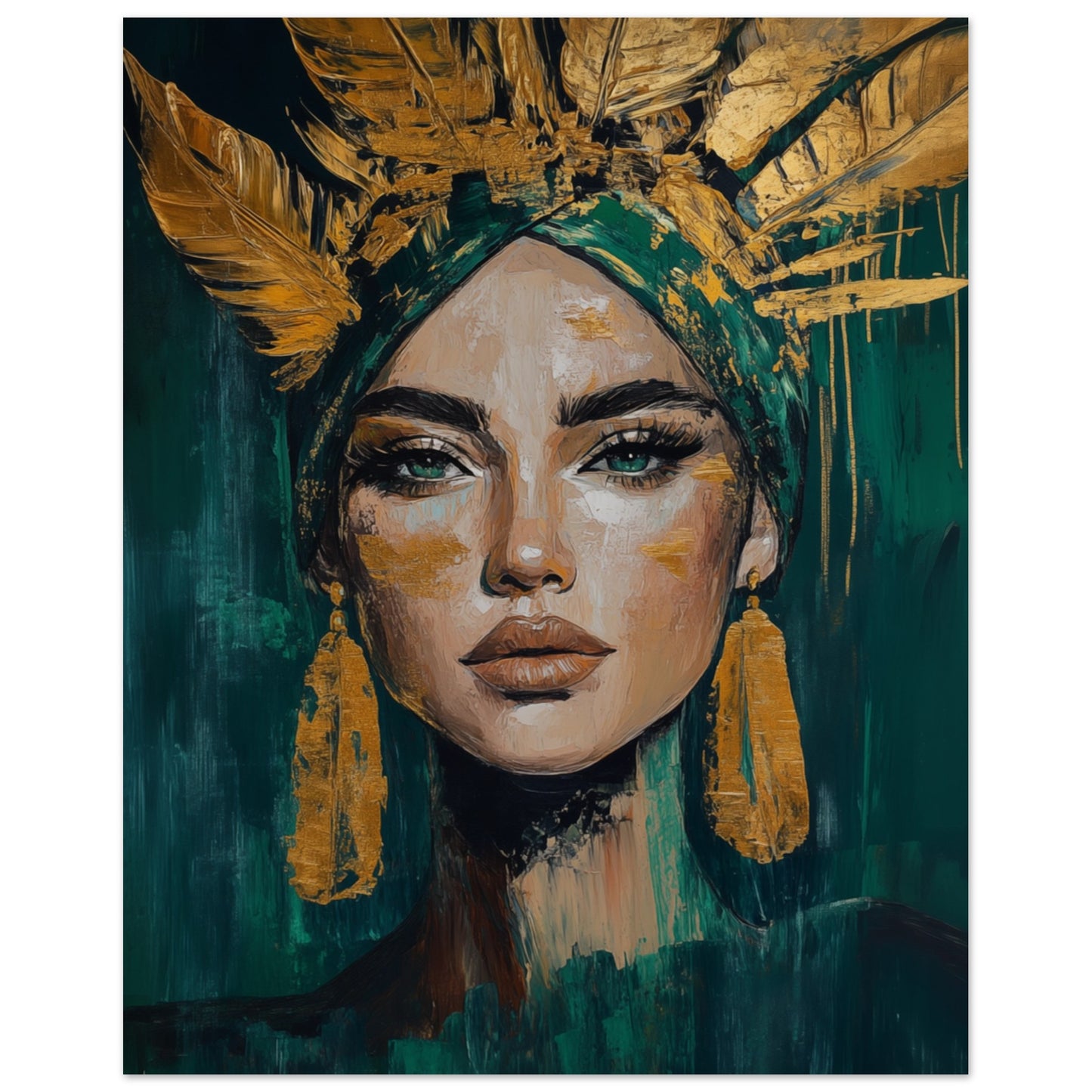 Goldene Stärke Poster 20x25 cm - Pixara
