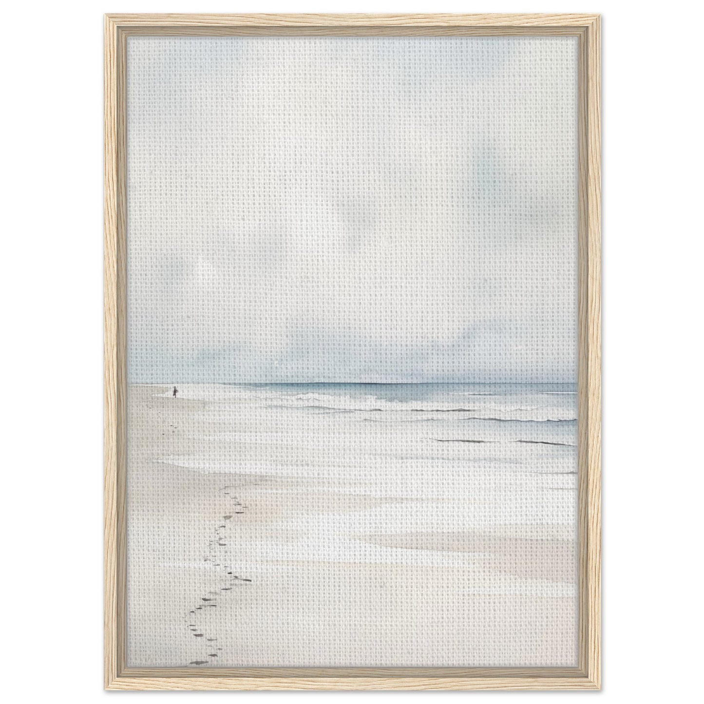 Sandspuren | Gerahmte Leinwand Holzrahmen 50x70 cm - Pixara