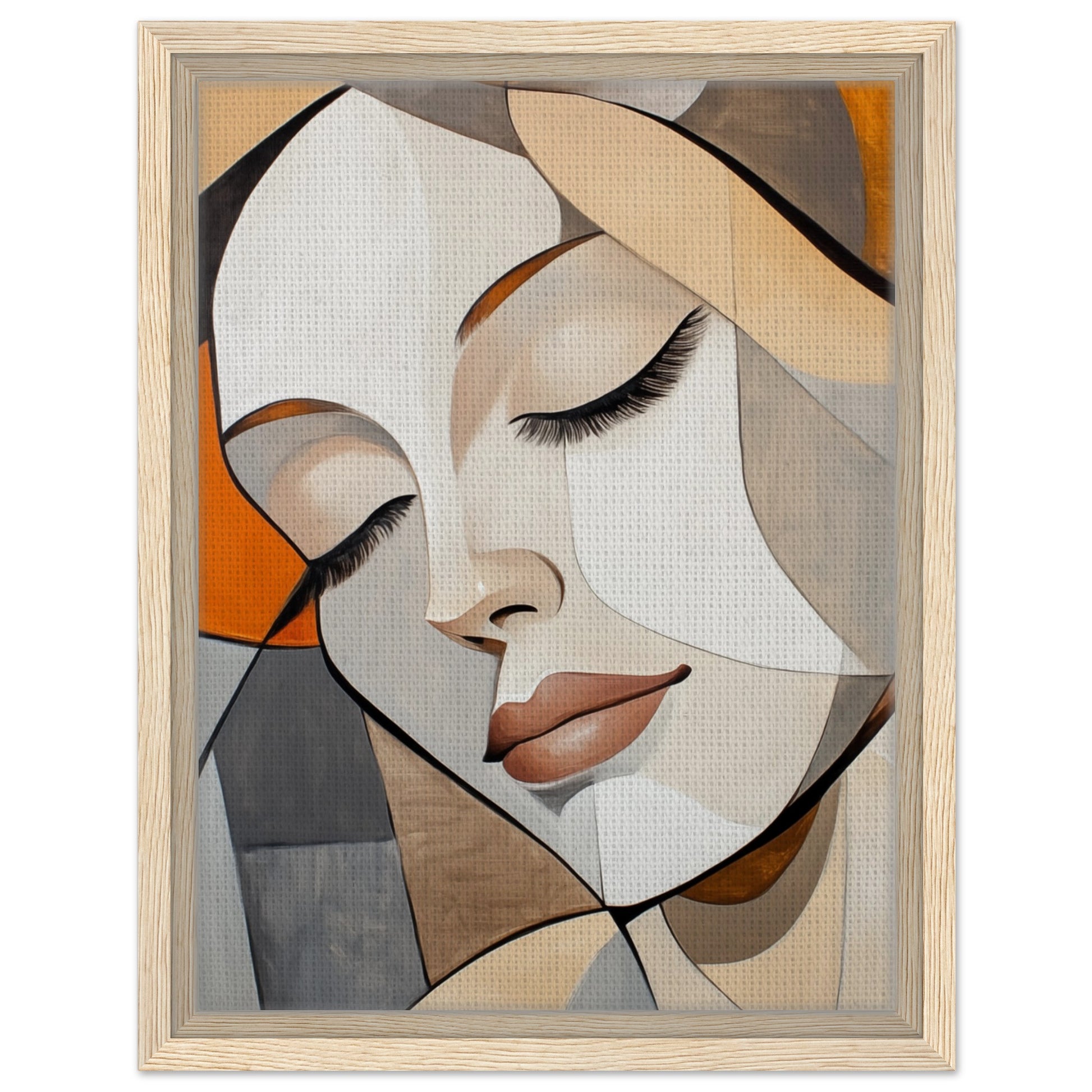 Kubistische Harmonie | Gerahmte Leinwand Holzrahmen 30x40 cm - Pixara