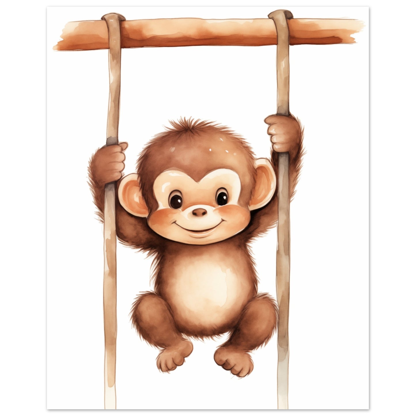 "Chip", der freche Affe Poster 20x25 cm - Pixara