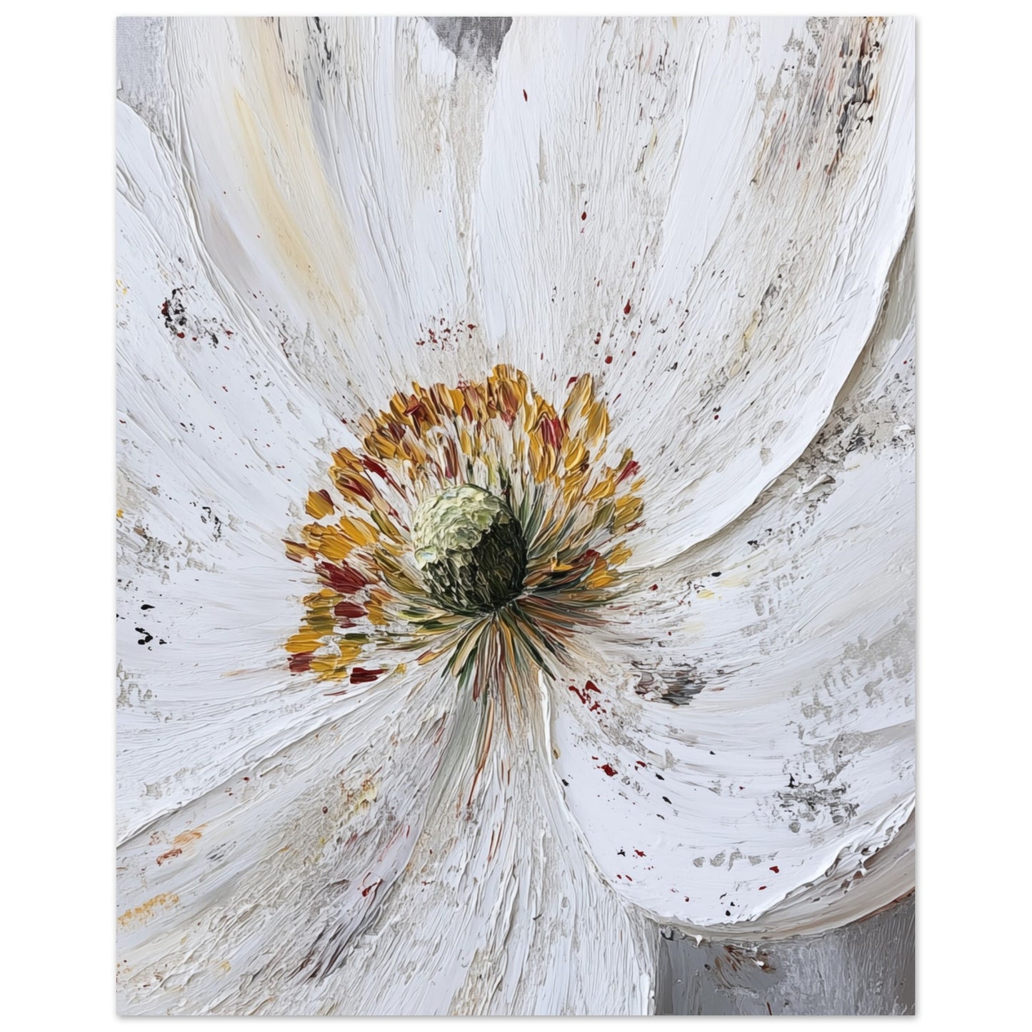 Weiße Blume in Nahaufnahme Poster 20x25 cm - Pixara