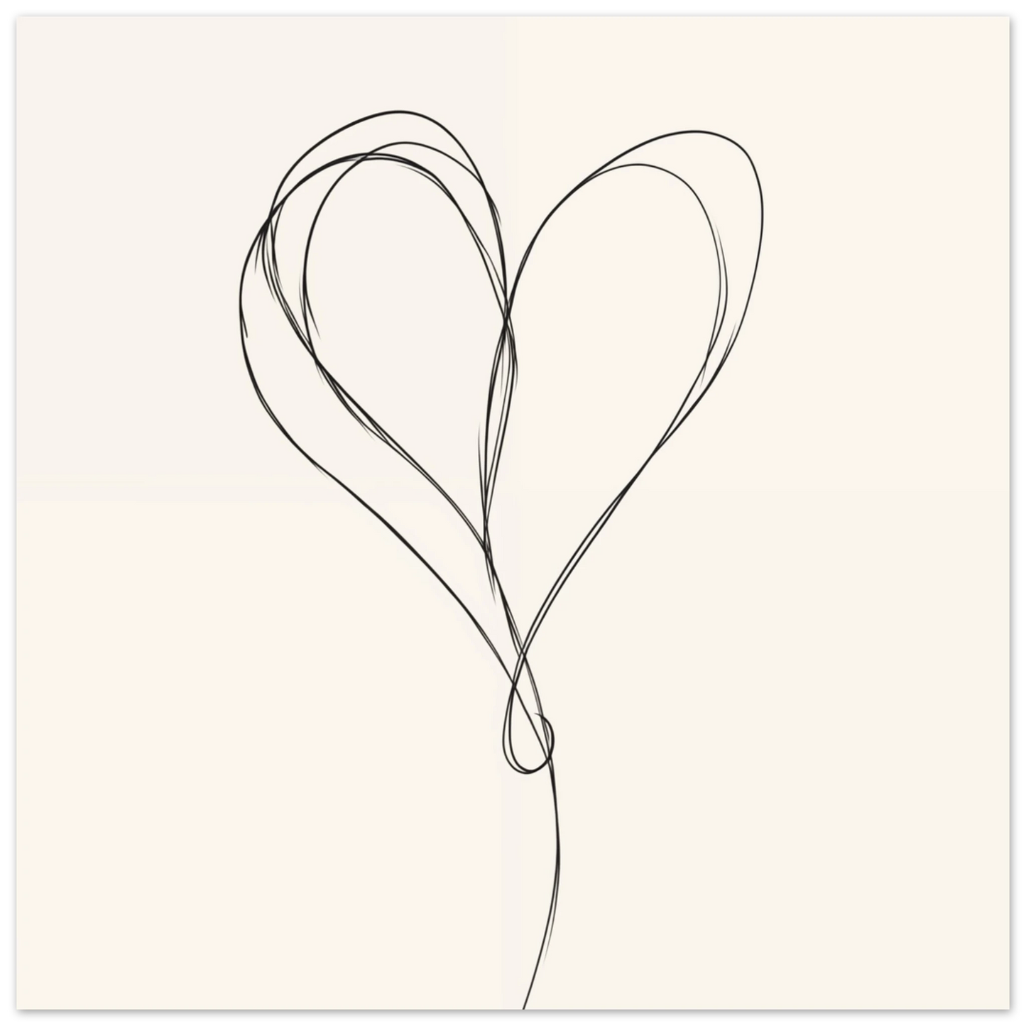 One-Line Love Poster 40x40 cm - Pixara