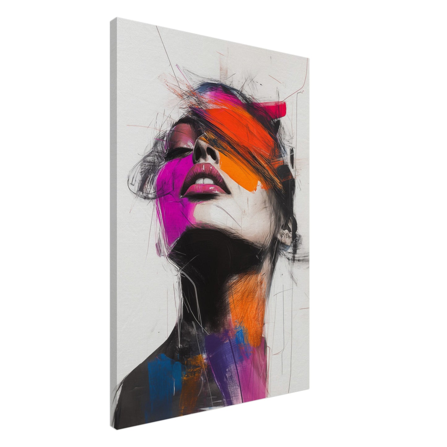 Abstrakte Farbexplosion Leinwand 60x90 cm - Pixara