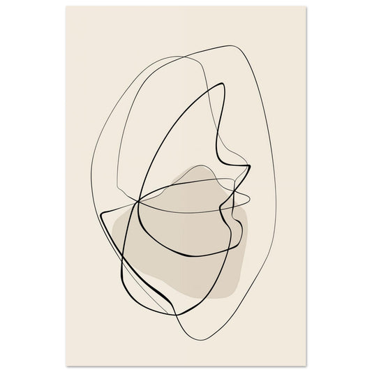 Tanz der Linien – Abstrakte Leichtigkeit 60x90 cm - Pixara
