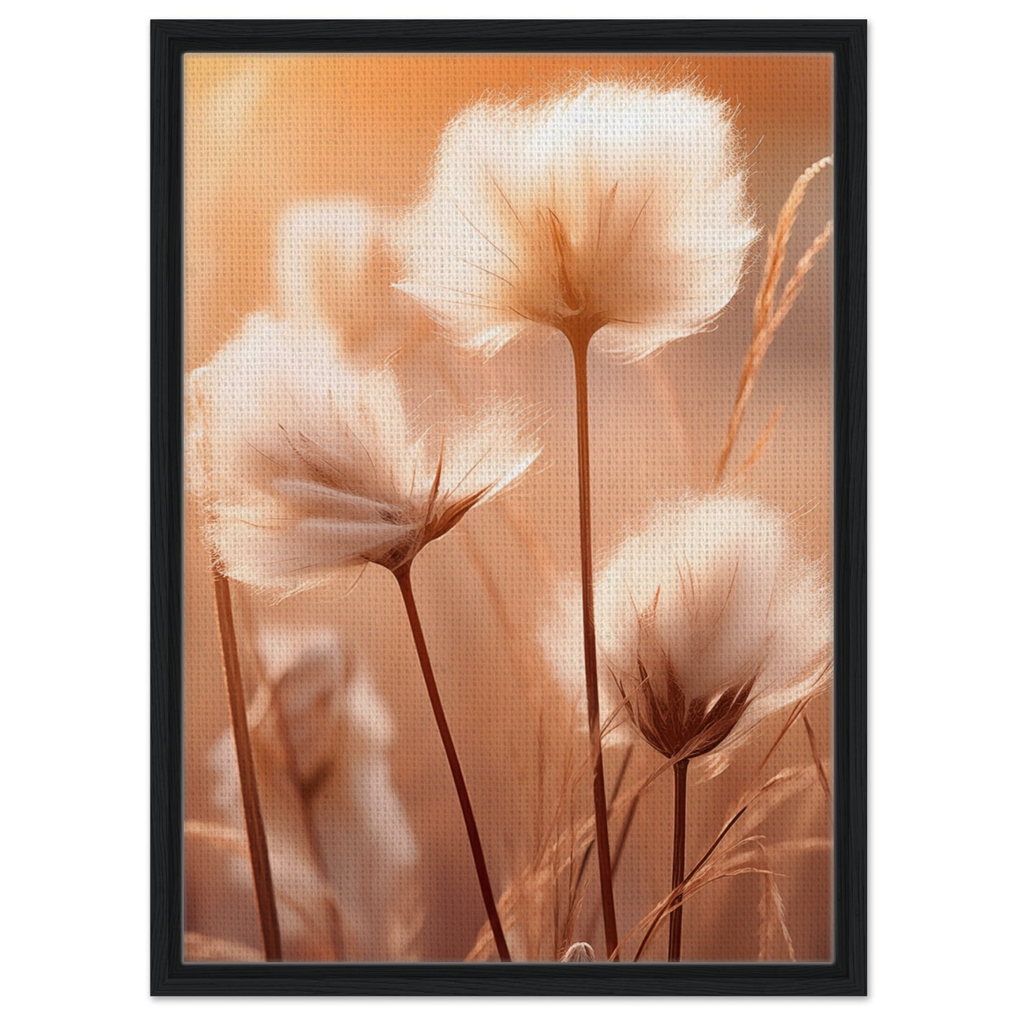 Baumwolle | Gerahmte Leinwand Schwarzer Rahmen 50x70 cm - Pixara