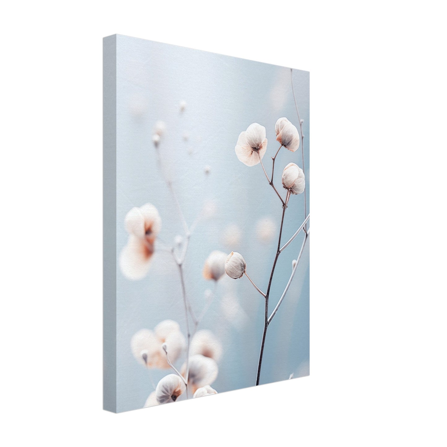 Sanfte Winterblüte Leinwand 30x40 cm - Pixara