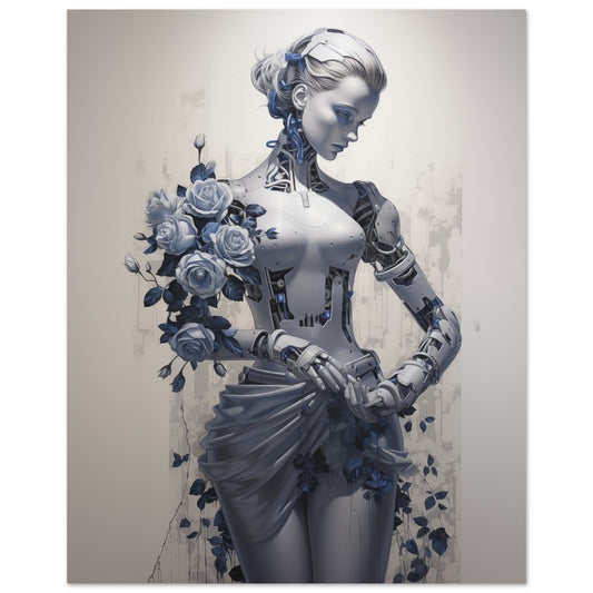 Die blaue Botanikerin 40x50 cm - Pixara