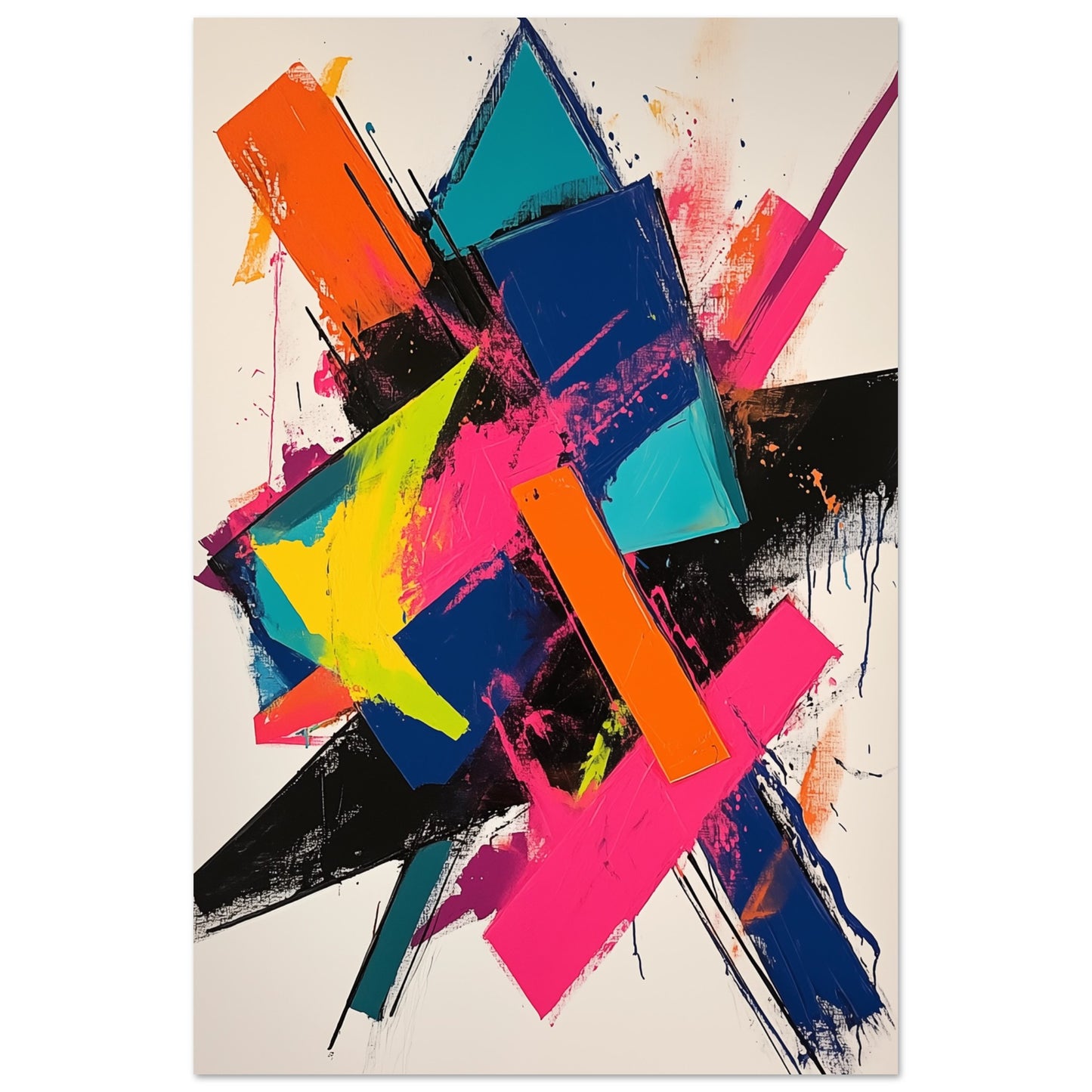 Abstrakte Explosion der Farben Poster 60x90 cm - Pixara