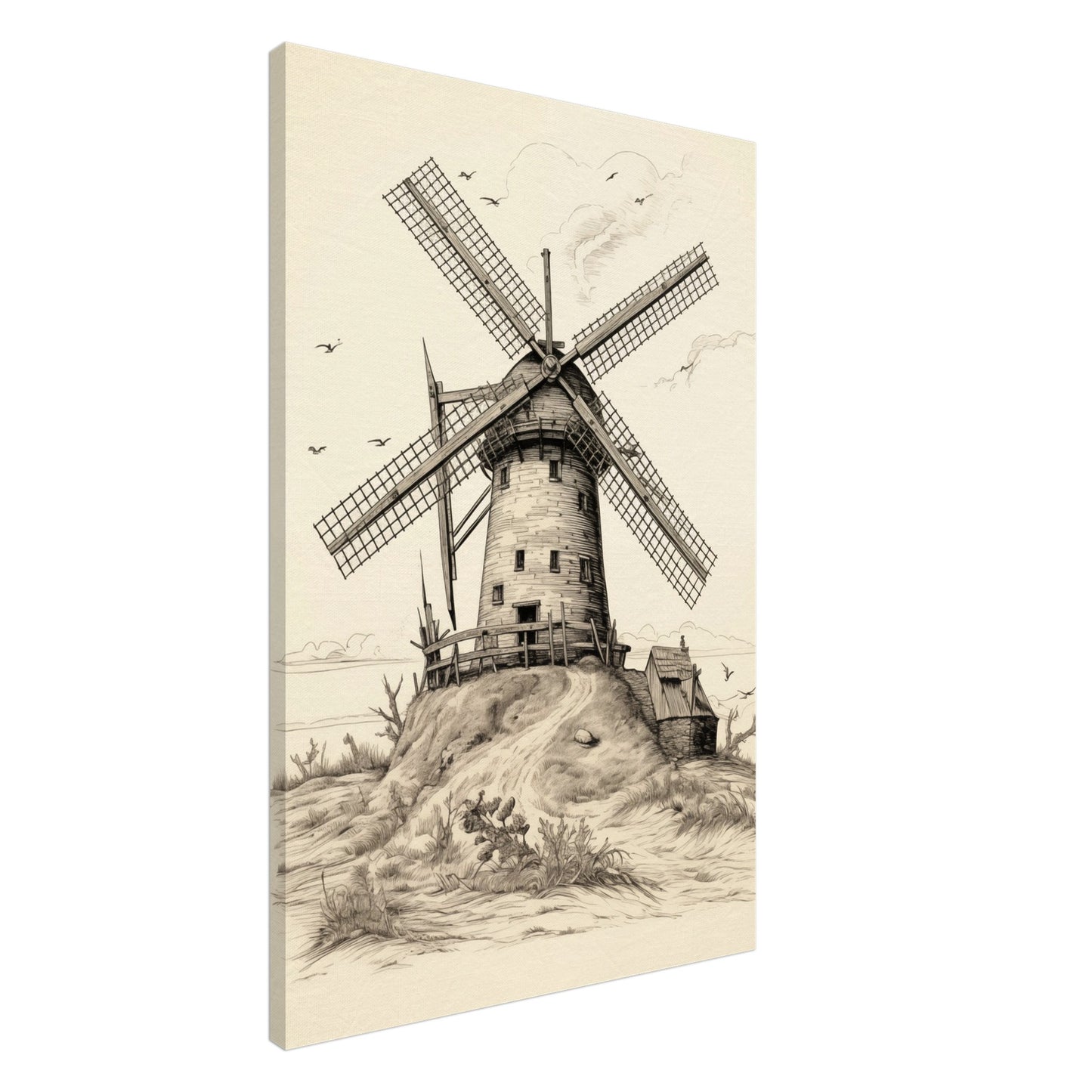 Haverbeck-Mühle Leinwand 60x90 cm - Pixara