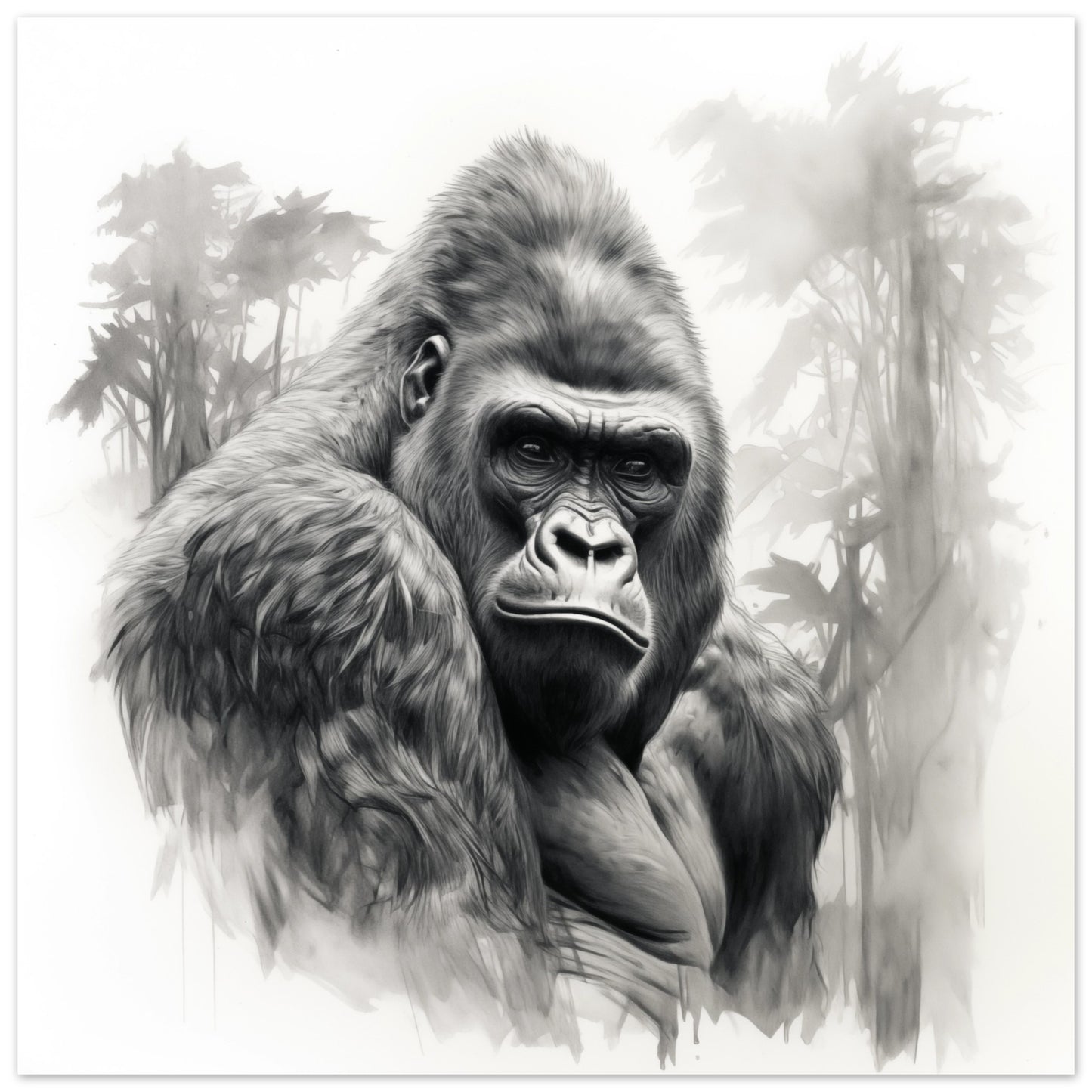 Grübelnder König Poster 50x50 cm - Pixara