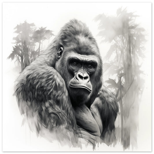 Grübelnder König Poster 50x50 cm - Pixara