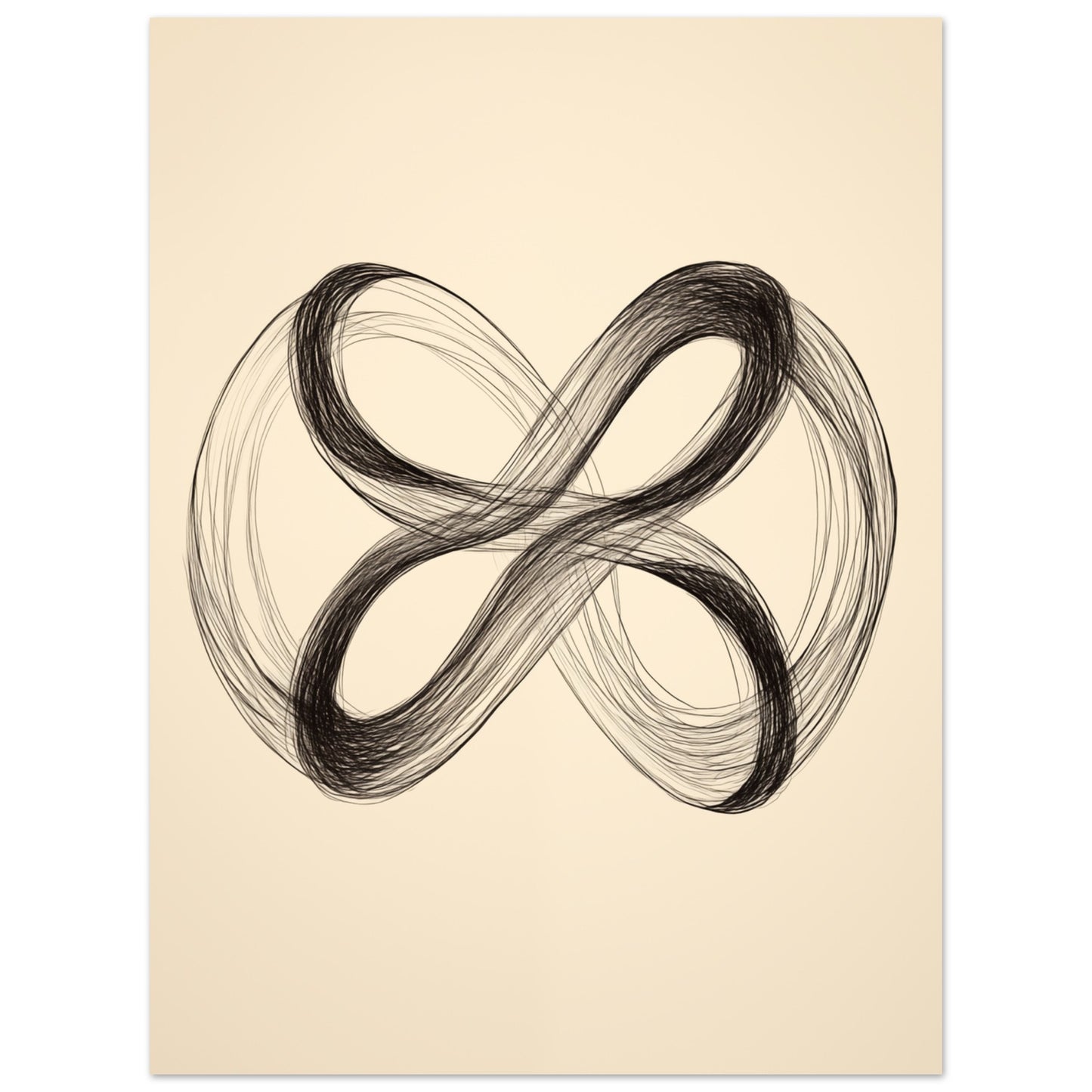 Unendlichkeit – Minimalistische Linienkunst 30x40 cm - Pixara