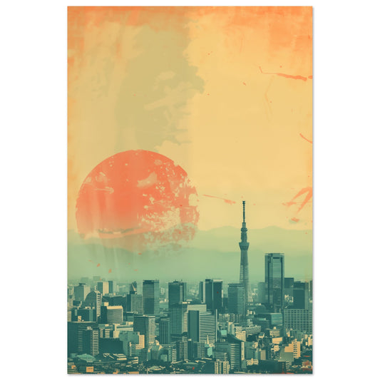 Tokyo Pastellblick Poster 60x90 cm - Pixara