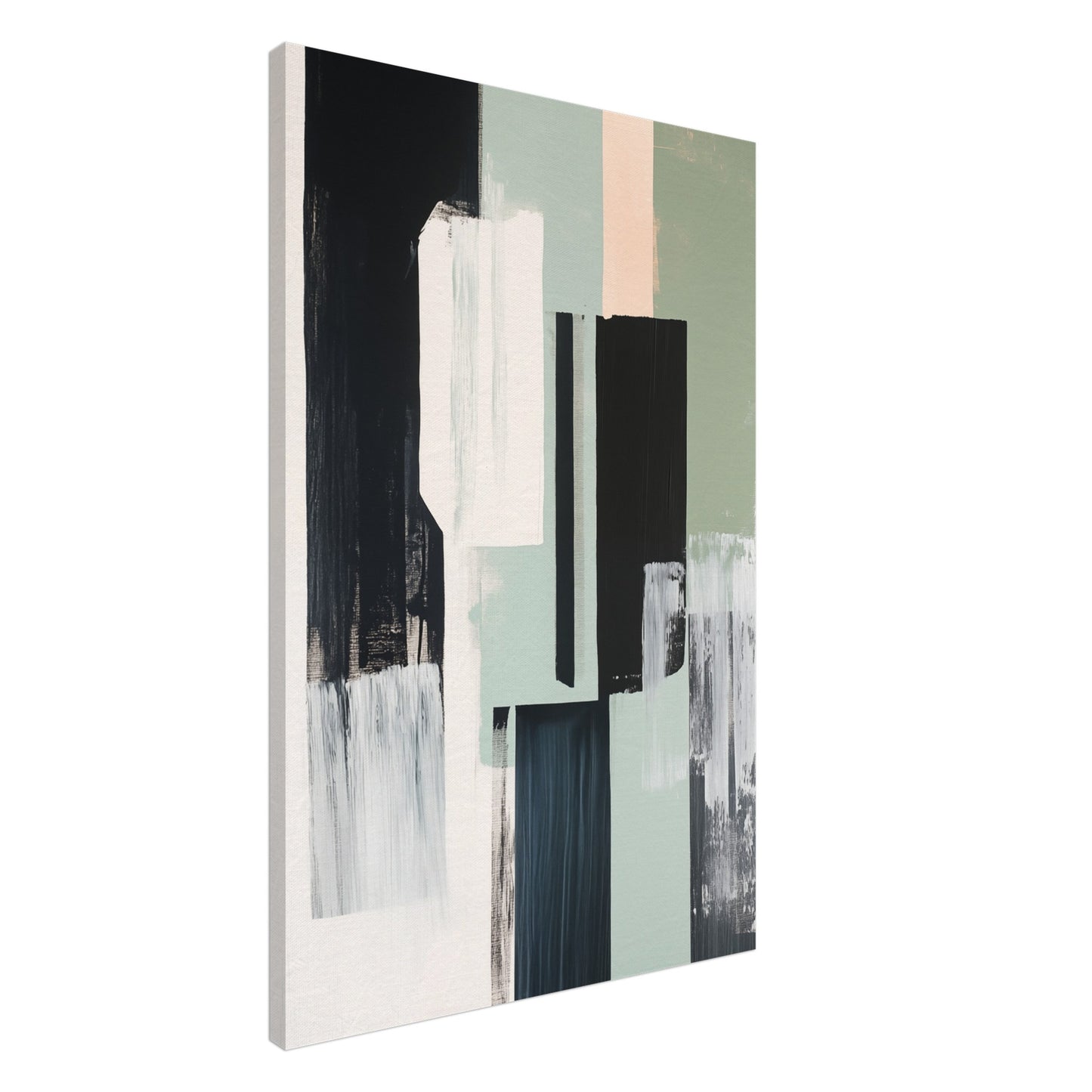 Urban Serenity – Abstrakte Komposition Leinwand 60x90 cm - Pixara