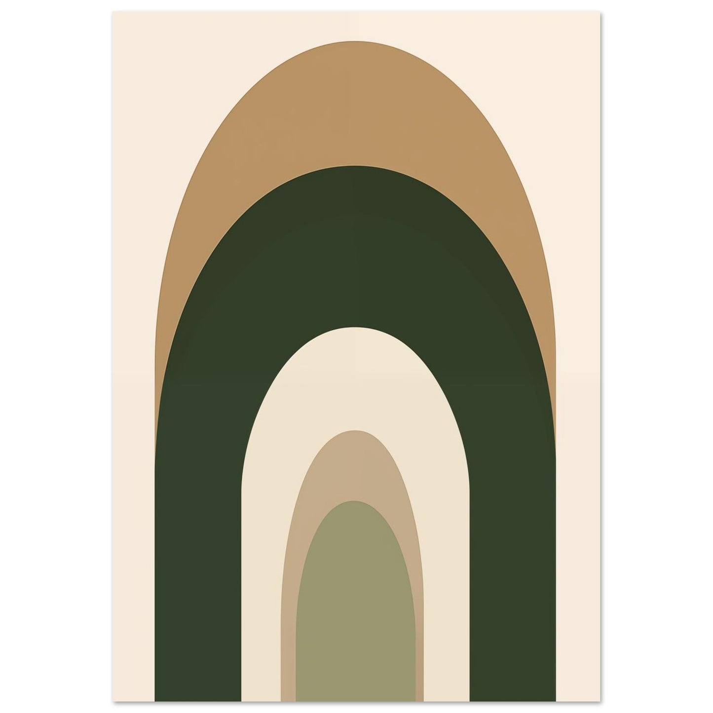 Geometrische Bögen in Naturtönen 21x29.7 cm - Pixara