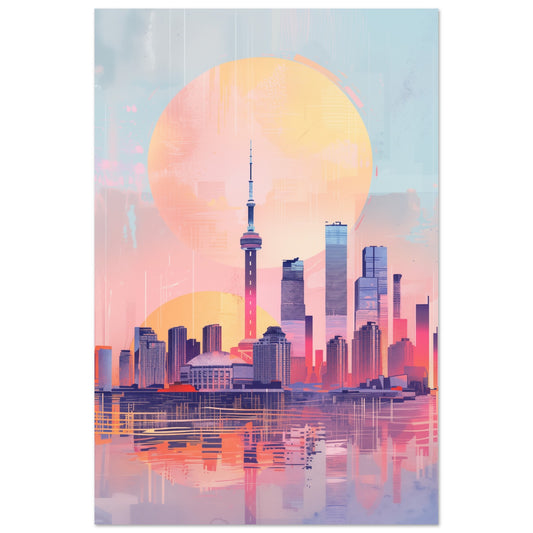 Urbane Dämmerung Poster 60x90 cm - Pixara