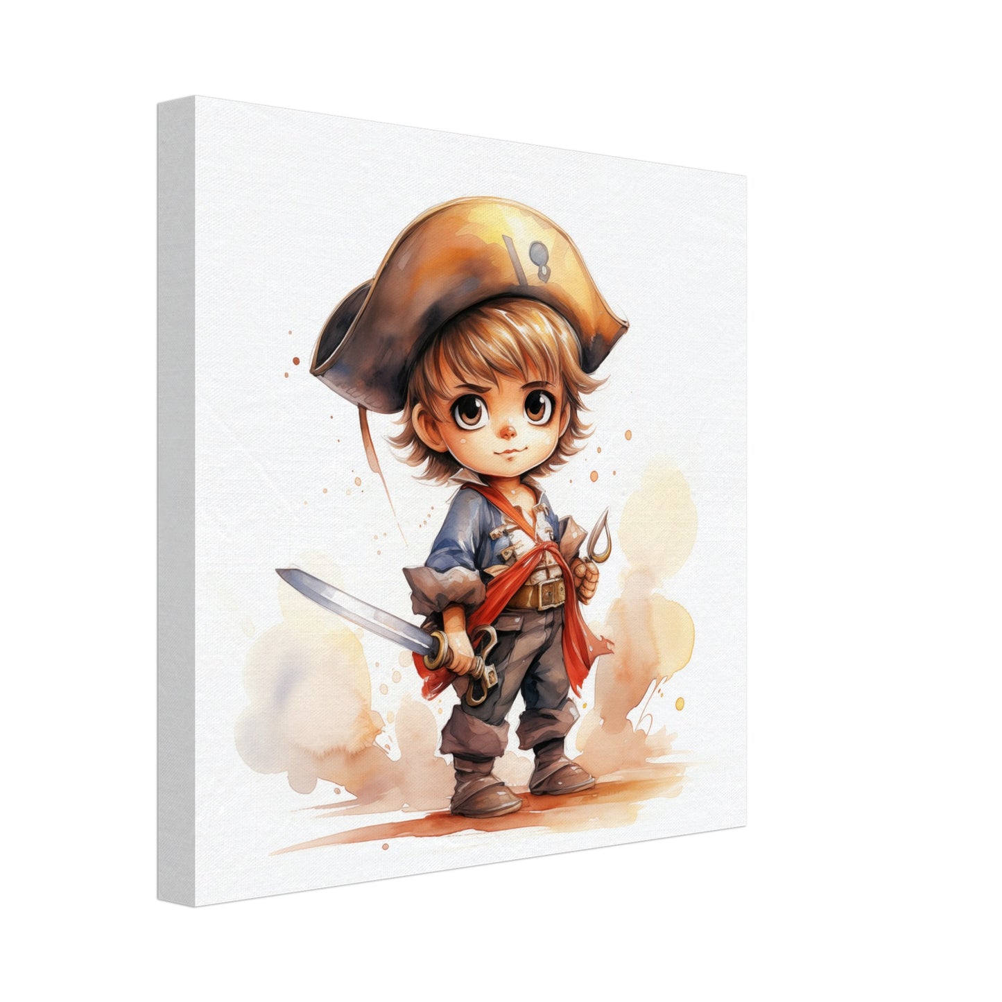 Pirat "Pete" Leinwand 30x30 cm - Pixara