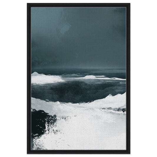 Arktische Stille | Gerahmte Leinwand Schwarzer Rahmen 60x90 cm - Pixara