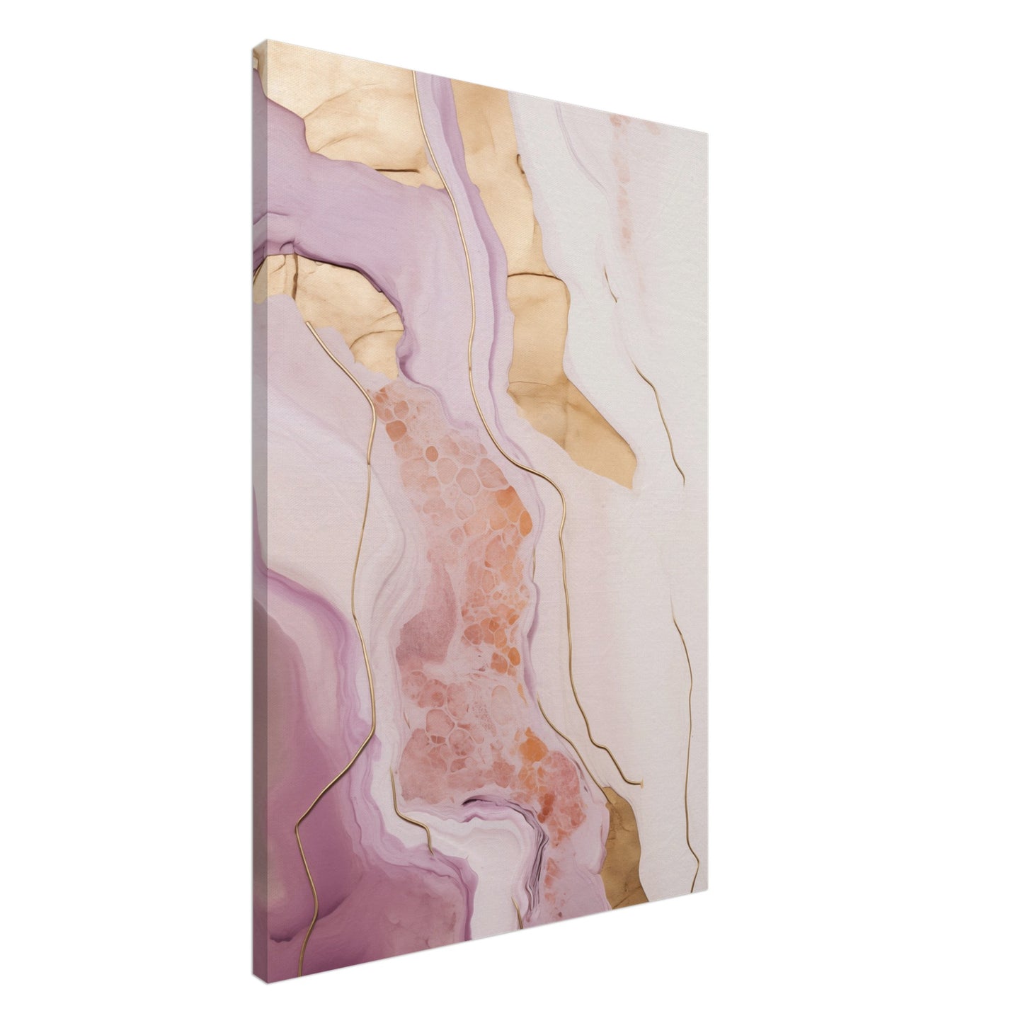 Abstrakter Goldschwung Leinwand 60x90 cm - Pixara