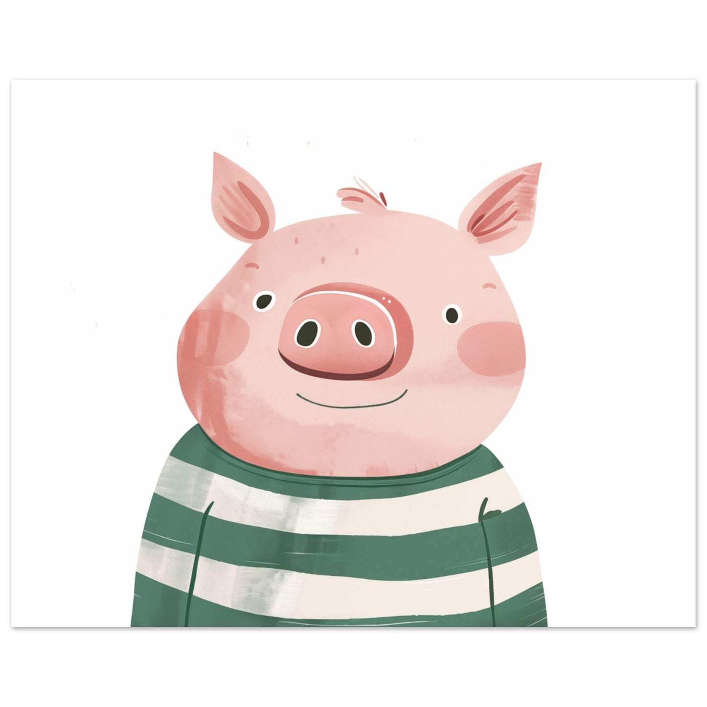 Hanky das fröhliche Schweinchen Poster 20x25 cm - Pixara