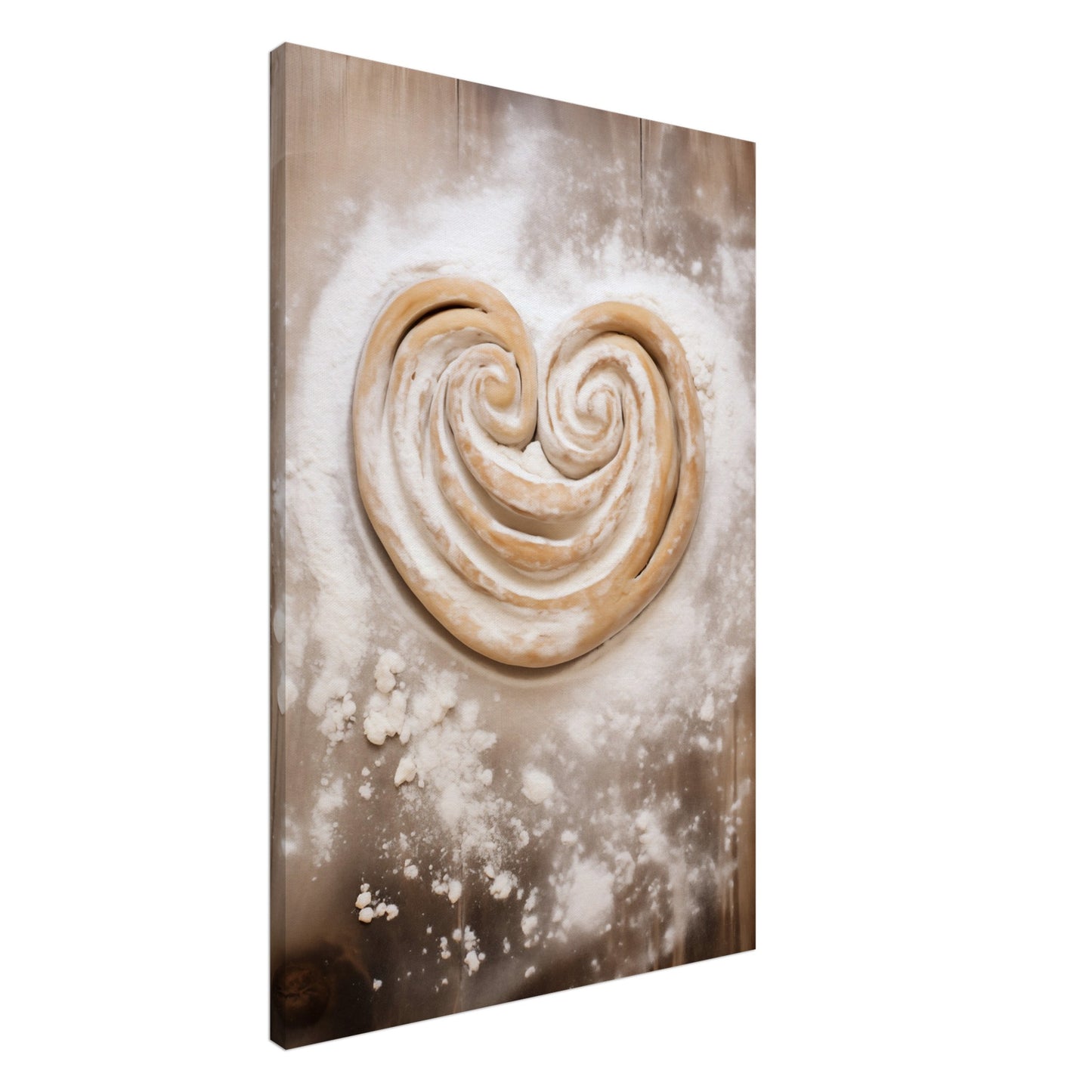 Herz aus Teig Leinwand 60x90 cm - Pixara