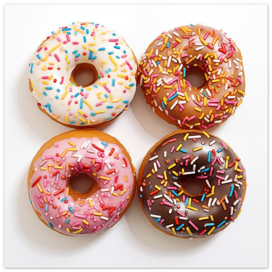 Donut-Vielfalt 30x30 cm - Pixara