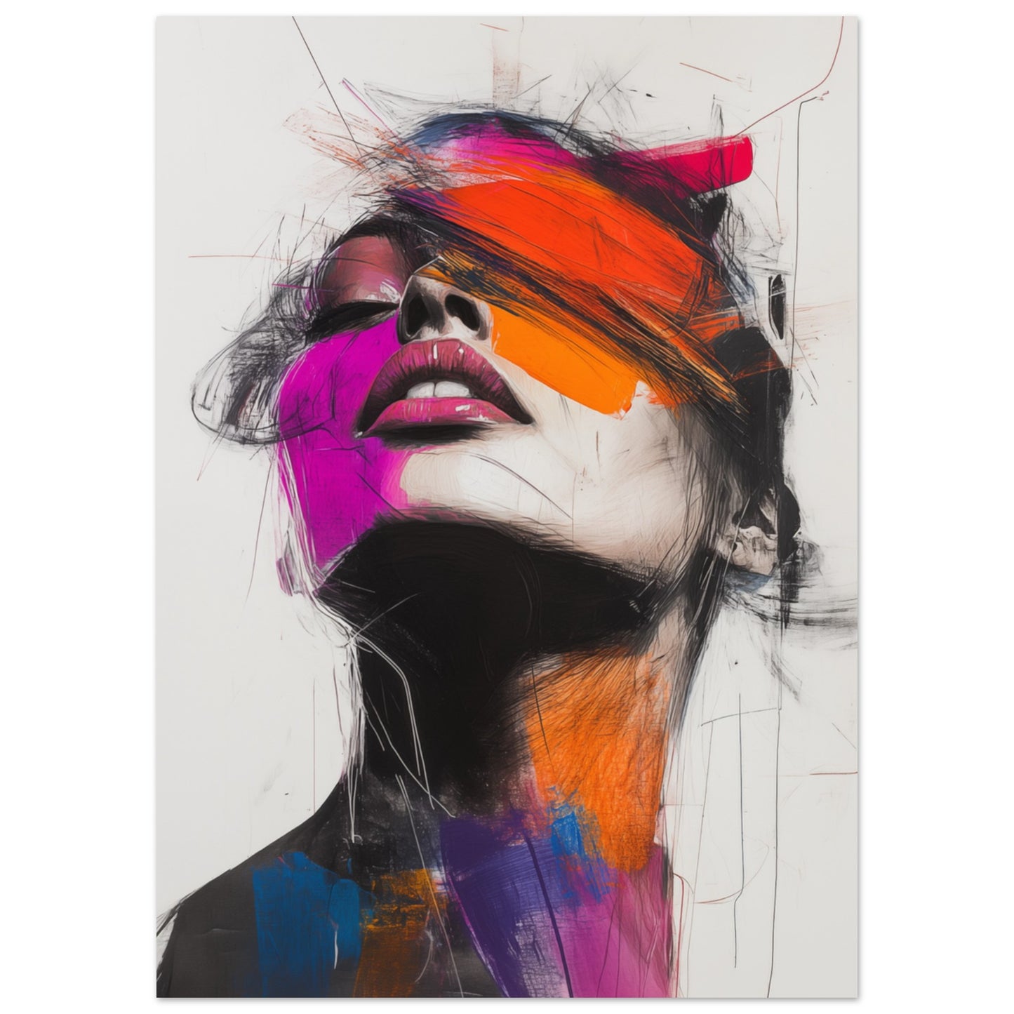 Abstrakte Farbexplosion Poster 50x70 cm - Pixara