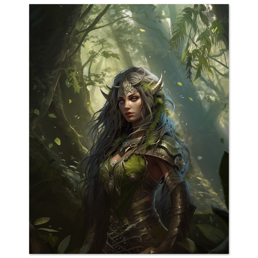 Die Hüterin des Grünwaldes "Aeliana" 40x50 cm - Pixara