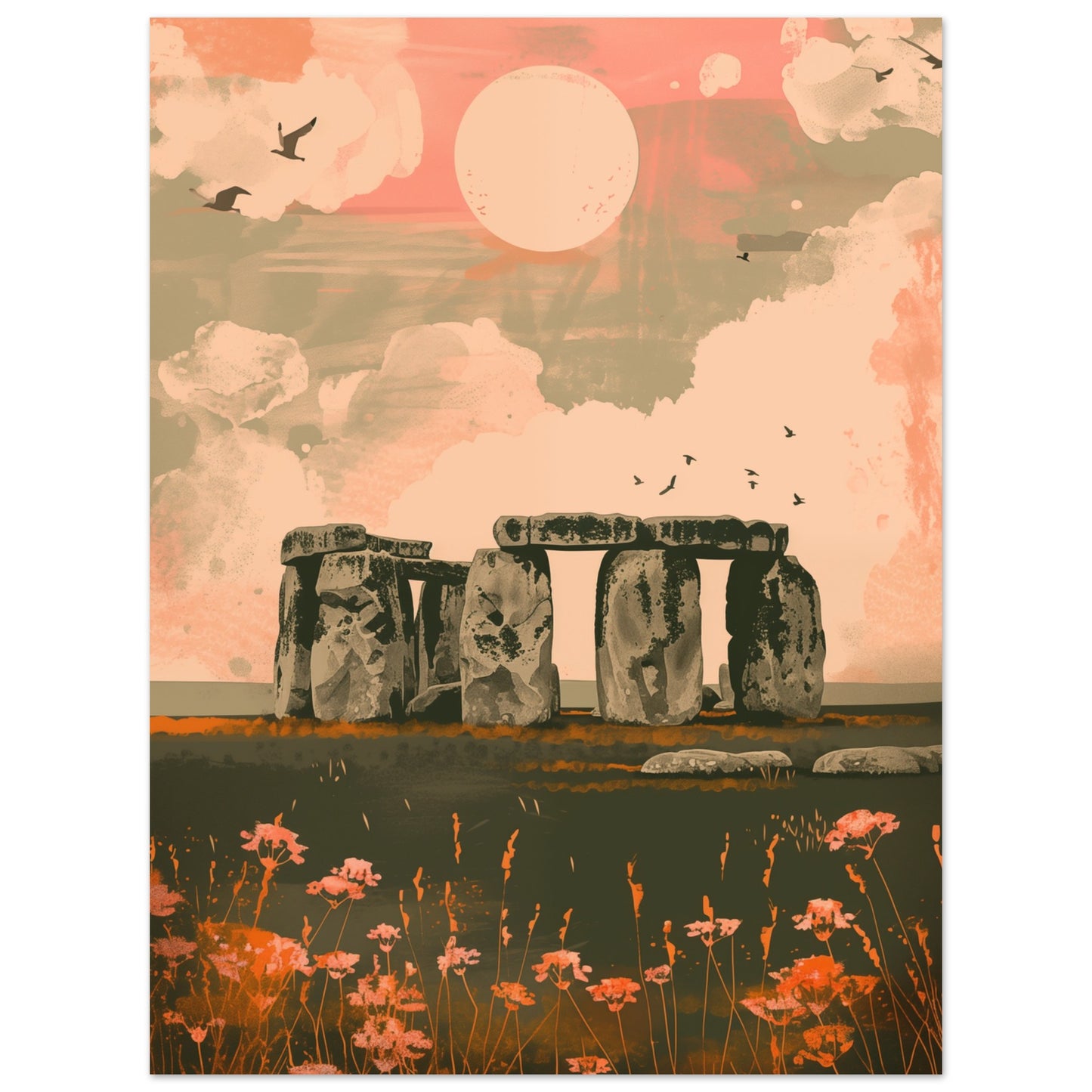 Stonehenge im Herbst 30x40 cm - Pixara