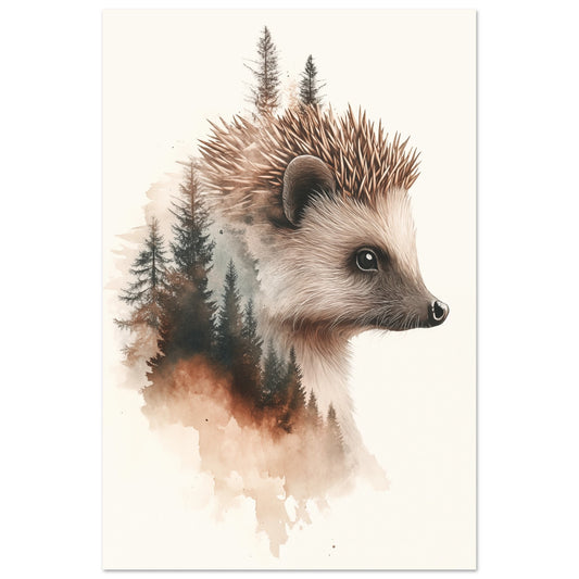 Doppelbelichtung Igel 60x90 cm - Pixara