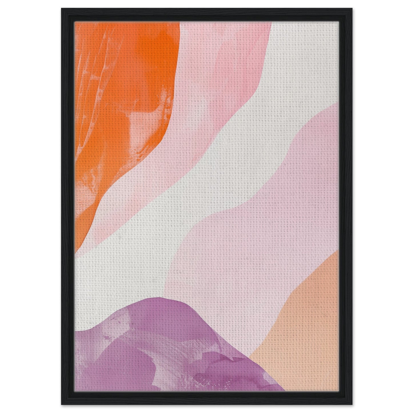 Kosmische Meditation | Gerahmte Leinwand Schwarzer Rahmen 50x70 cm - Pixara