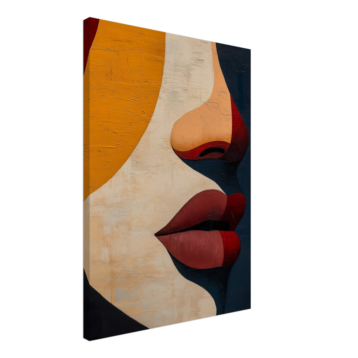 Abstrakte Geometrie eines Gesichts Leinwand 50x70 cm - Pixara