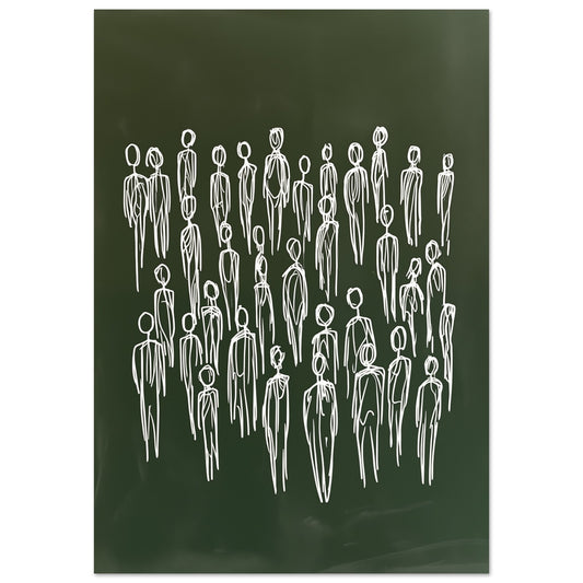 Die Menschenmenge Poster 70x100 cm - Pixara
