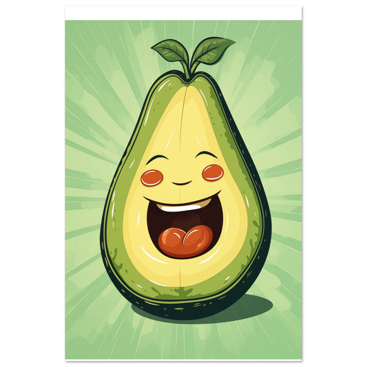 Glückliche Avocado Poster 60x90 cm - Pixara