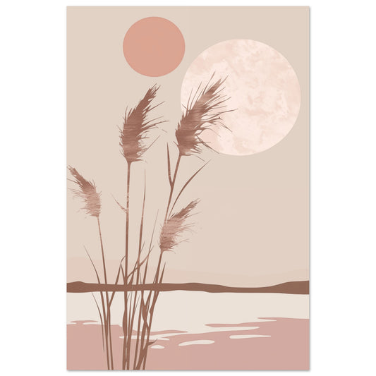 Doppelmond über den Dünen 60x90 cm - Pixara