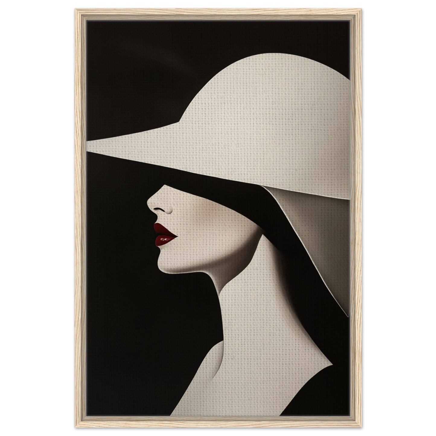 Minimalistisches Profil | Gerahmte Leinwand Holzrahmen 60x90 cm - Pixara
