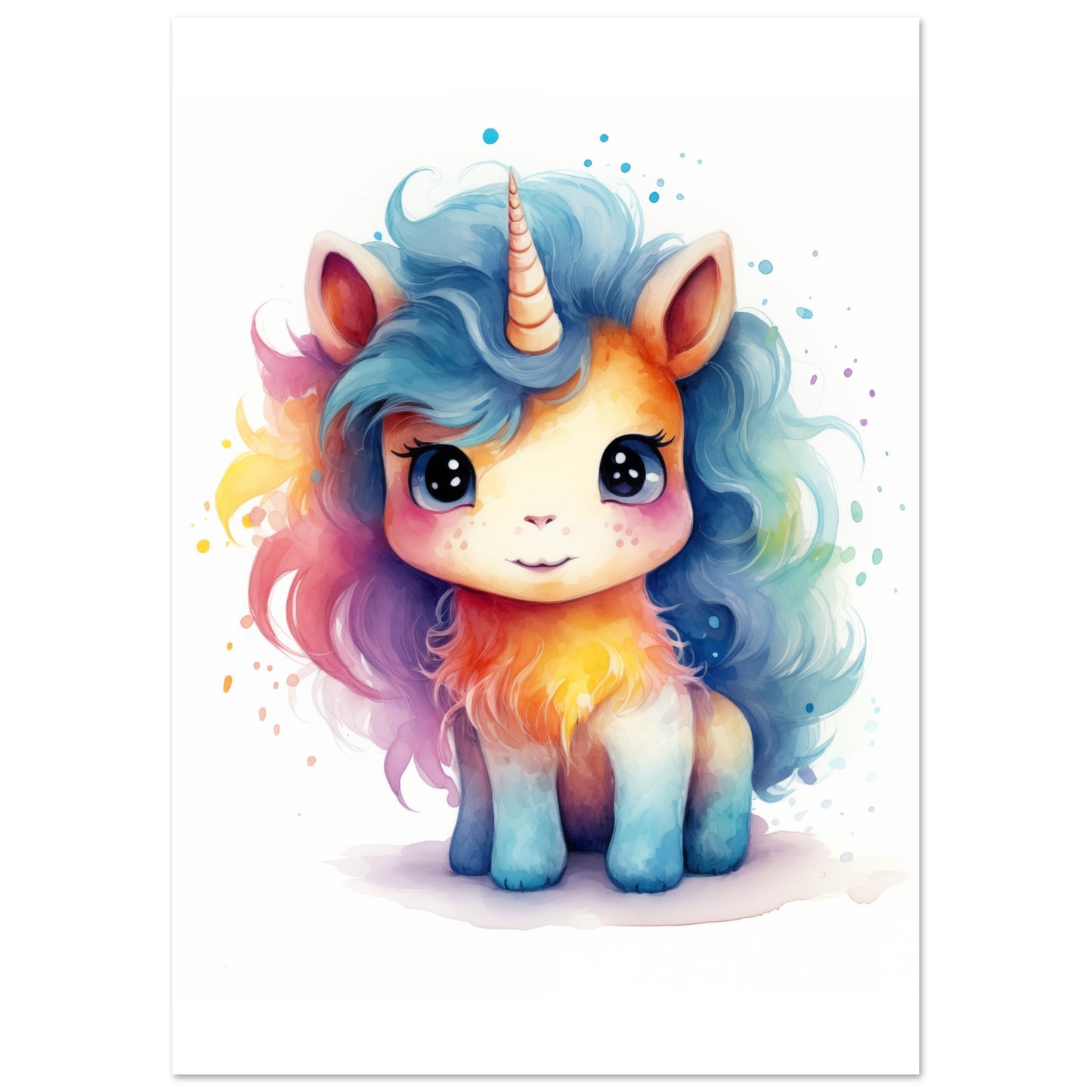 Einhorn "Stella" Poster A4 21x29.7 cm - Pixara
