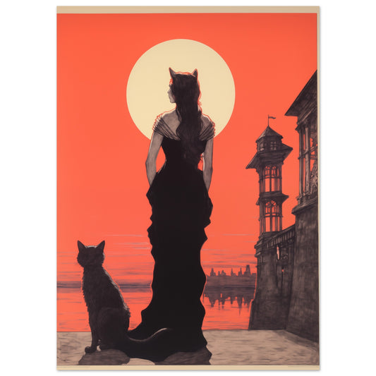 Mondsilhouette 13x18 cm - Pixara