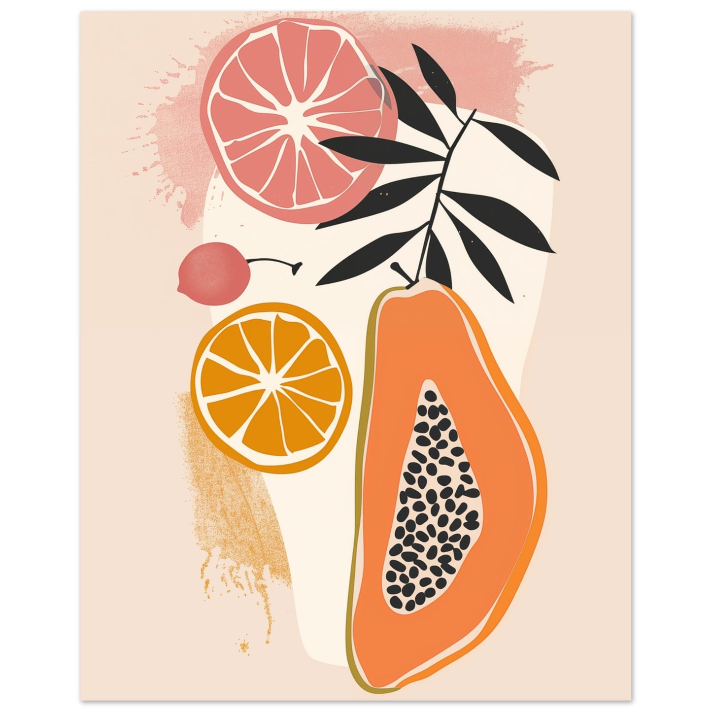 Tropical Fruit Harmony 40x50 cm - Pixara