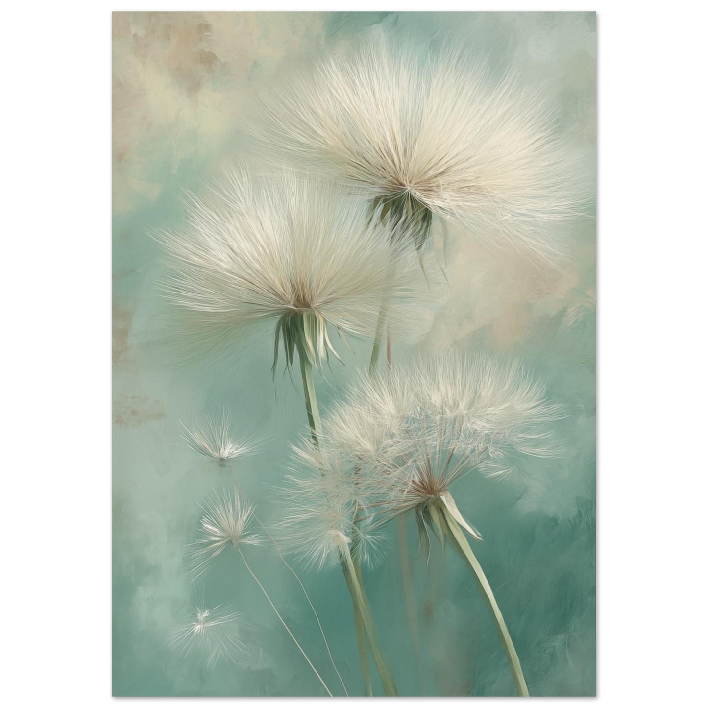 Federleicht – Traumhafte Pusteblumen in Pastell 21x29.7 cm - Pixara