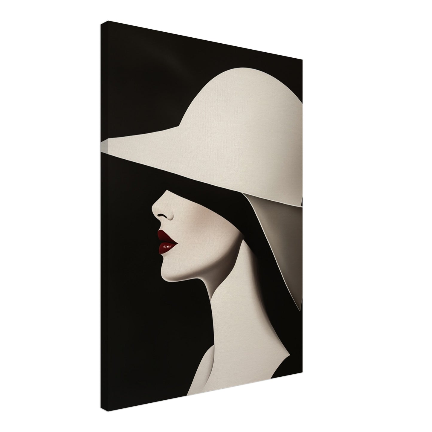 Minimalistisches Profil Leinwand 50x70 cm - Pixara